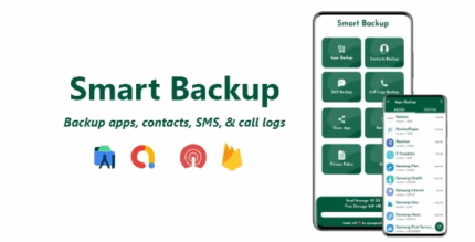 Smart backup easy backup restore admob firebase onesignal codermarket.png