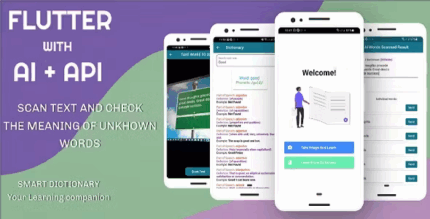 Smart dictionary flutter with ai and api convert image to text .png