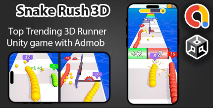 Snake rush 3d unity game admob codermarket.png