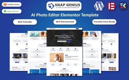 Snap genius ai photo editor website elementor template.jpg
