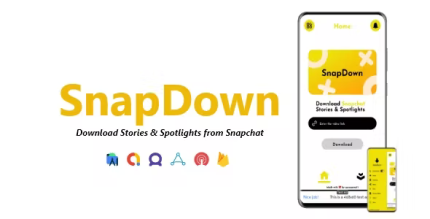 Snapdown snapchat stories spotlights downloader admob fan applovin .png