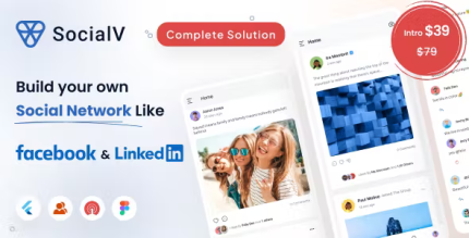 Socialv social network flutter app with buddypress wordpress backend .png