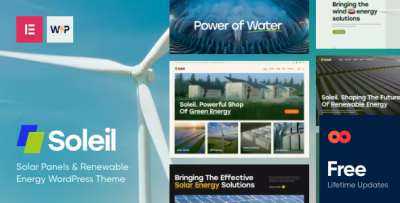 Soleil solar panels renewable energy wordpress theme codermarket.png