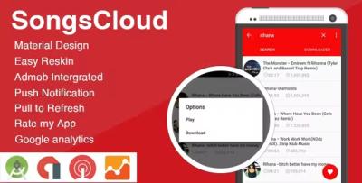 Songscloud listen and download mp3 with google admob codermarket.png