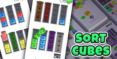 Sort cubes hypercasual puzzle game unity codermarket.jpg