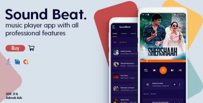 Sound beat music player android app with admob ads codermarket.png