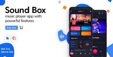 Sound box pro music player android app with admob ads codermarket.png