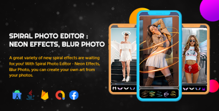 Spiral photo editor neon effects blur photo android 11 support .png