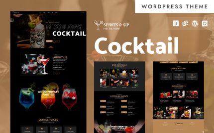 Spirits sip cocktail lounge bartender wordpress elementor theme.jpg