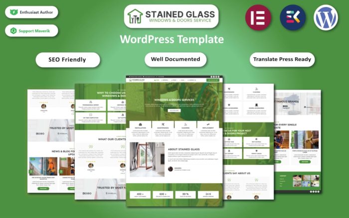 Stained glass window door services wordpress elementor template.jpg