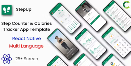 Step counter and calories tracker app template in react native stepup .png