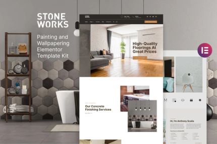 Stoneworks flooring home interior elementor template kit codermarket.png