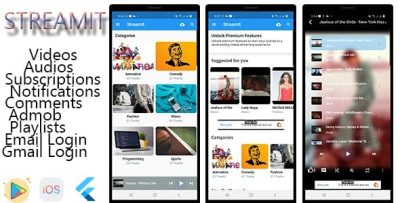 Streamit audio video streaming app for android and ios platforms .jpeg