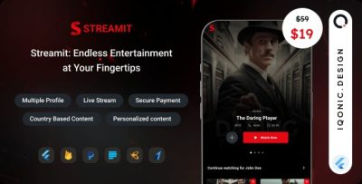 Streamit ott streaming flutter app add on codermarket.jpg