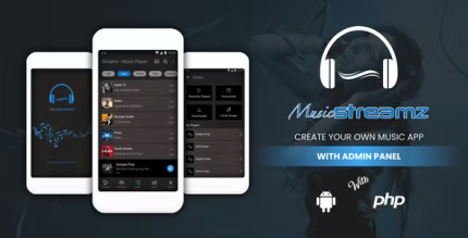 Streamz a music streaming android app with admin panel codermarket.png