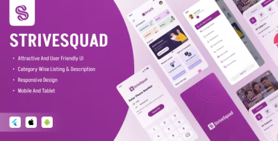Strivesquad byjus clone udemy online learning flutter 3 ui kit .png