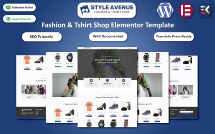Style avenue fashion tshirt shop wordpress elementor template.jpg