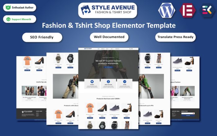 Style avenue fashion tshirt shop wordpress elementor template.jpg