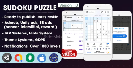 Sudoku puzzle unity template project codermarket.png