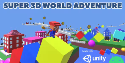 Super 3d world adventure unity game source code codermarket.png
