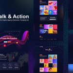 Talk action colorful digital agency elementor template kit codermarket.png