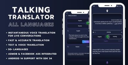 Talking translator all languages with admob ads android codermarket.jpeg