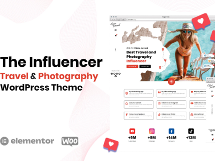 The influencer travel and photography wordpres and woocommerce elementor theme.png