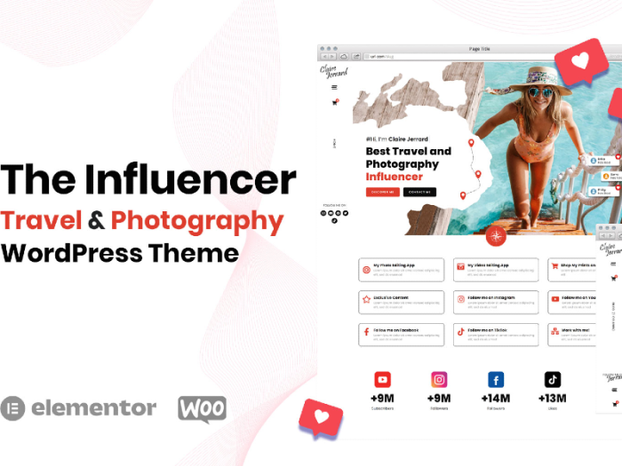 The influencer travel and photography wordpres and woocommerce elementor theme.png