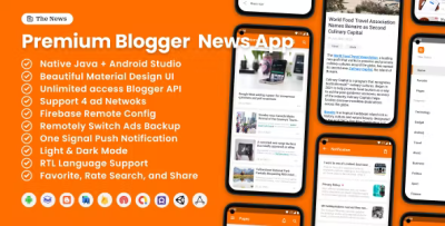 The news premium blogger news app android flutter codermarket.png