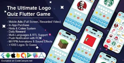 The ultimate logo quiz game complete flutter mobile app codermarket.jpg