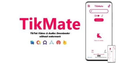 Tikmate tiktok videos audios downloader no watermark admob firebase .jpeg