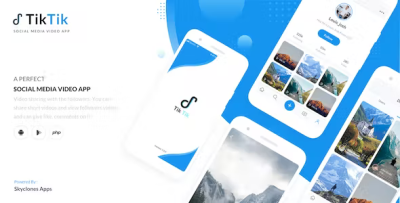 Tiktik social media application for the videos codermarket.png