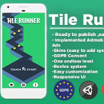 Tile runner unity template admob ads unity ads gdpr consent codermarket.png