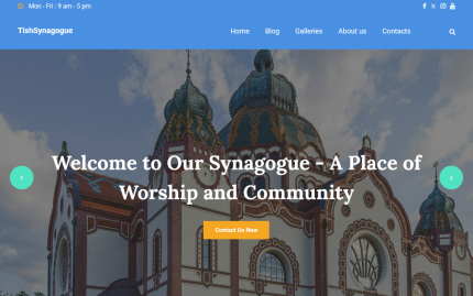 Tishsynagogue synagogue wordpress theme.png