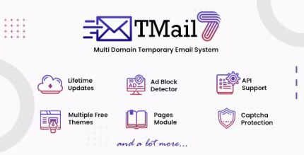 Tmail multi domain temporary email system codermarket.png