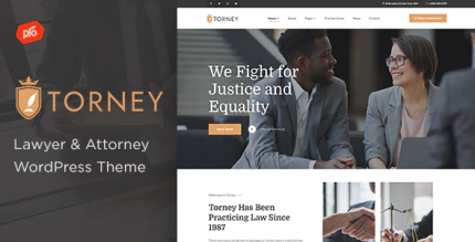 Torney lawyer attorney theme codermarket.png