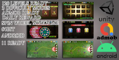 Tower defense deluxe unity project 120 levels codermarket.png
