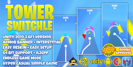 Tower switchle unity3d admob hyper casual latest api support codermarket.png