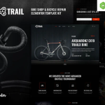 Trail bike shop bicycle repair elementor template kit codermarket.png
