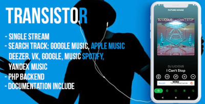 Transistor b android live radio chat news php backend codermarket.png