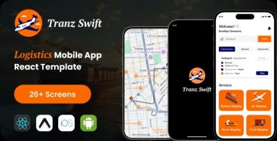 Tranz swift logistics mobile app react native expo template codermarket.jpg