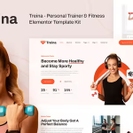 Treina personal trainer fitness elementor template kit codermarket.png