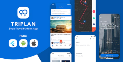 Triplan social travel flutter template codermarket.png