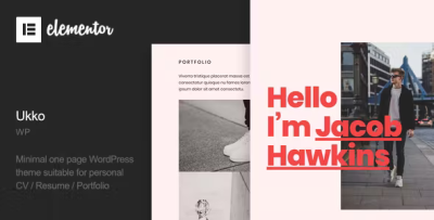 Ukko personal portfolio wordpress theme codermarket.png