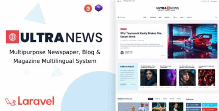 Ultranews laravel newspaper blog multilingual system with support ai.png