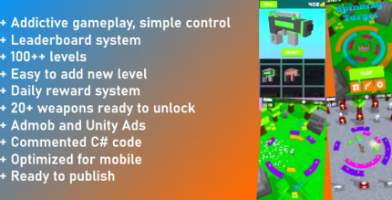 Unity game template spinning target codermarket.png