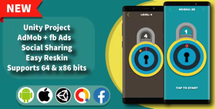 Unlock it unity game template admob facebook ads codermarket.png