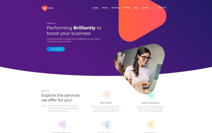 Upmine corporate digital agency wordpress elementor theme.jpg