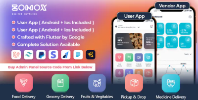 User vendor app for zomox grocery food pharmacy courier delivery .png