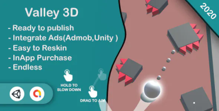 Valley 3d unity game admob ios android codermarket.png